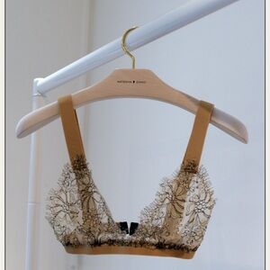 Natasha Zinko Tan and Black Lace Bralette